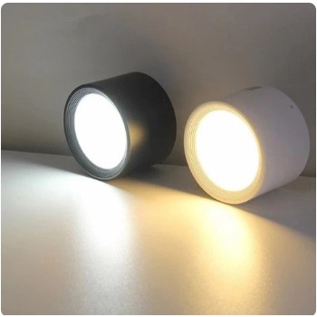 DOWNLIGHT OUTBOW PLAFON BULAT 12W / 24W BODY HITAM / BODY PUTIH - CAHAYA PUTIH NATURAL KUNING