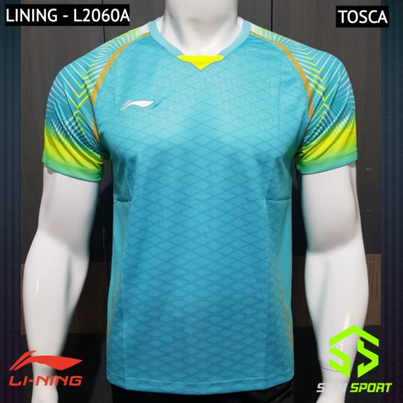 Kaos Baju Lining L2060A Import Badminton Tenis Meja Olahraga Sport