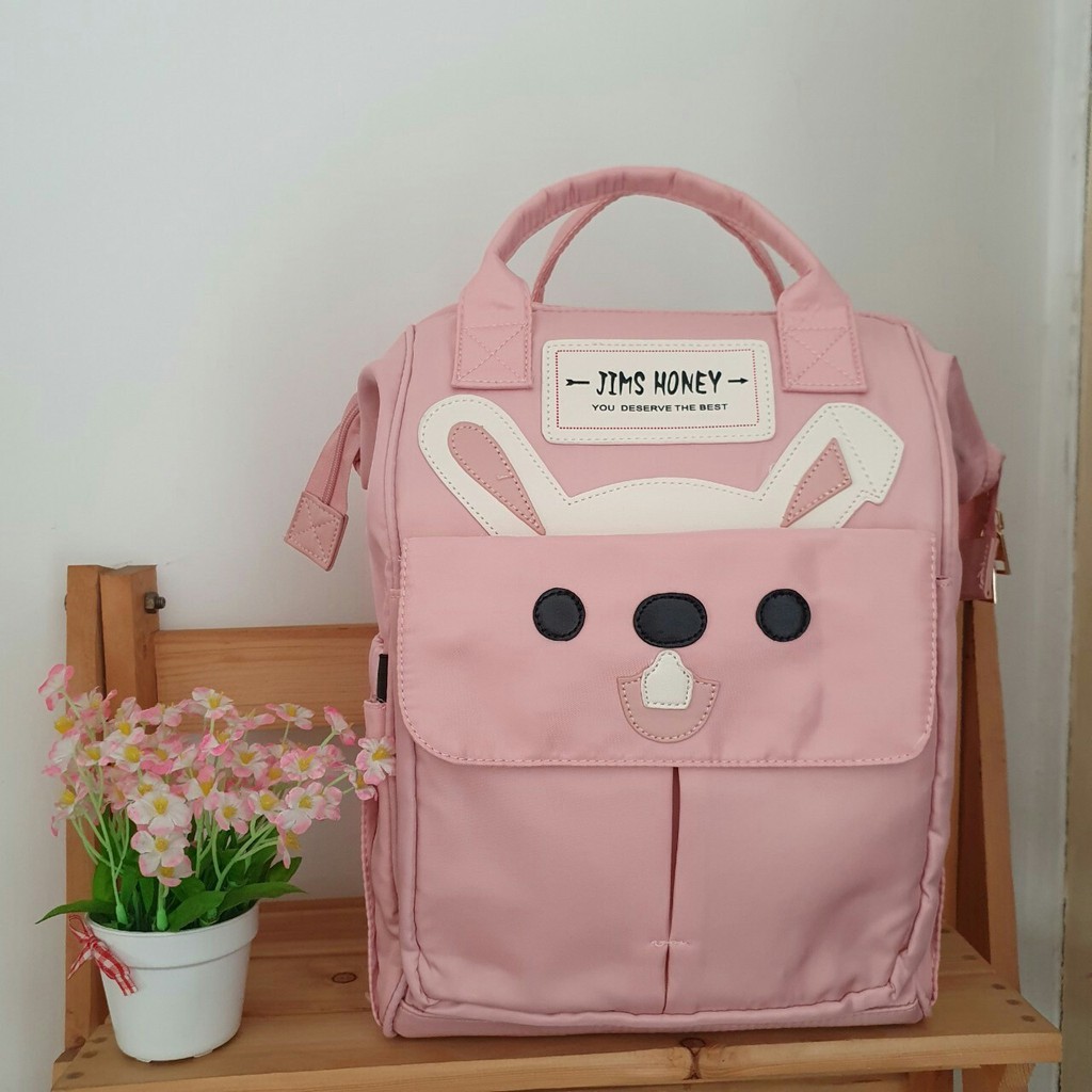 JIMS HONEY KEIKO BACKPACK tas import ori murah ransel karakter lucu pink sekolah diapers traveling s