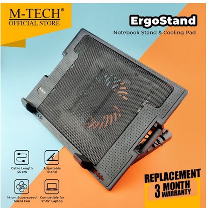 ITSTORE Cooling Pad Ergostand M-Tech - CoolingPad Ergostand MTech 08 MTECH-08 pendingin laptop