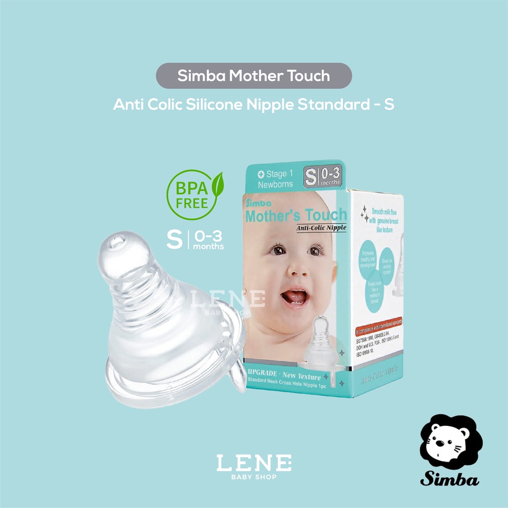 Simba Mother Touch Anti Colic Silicone Nipple - Standard S