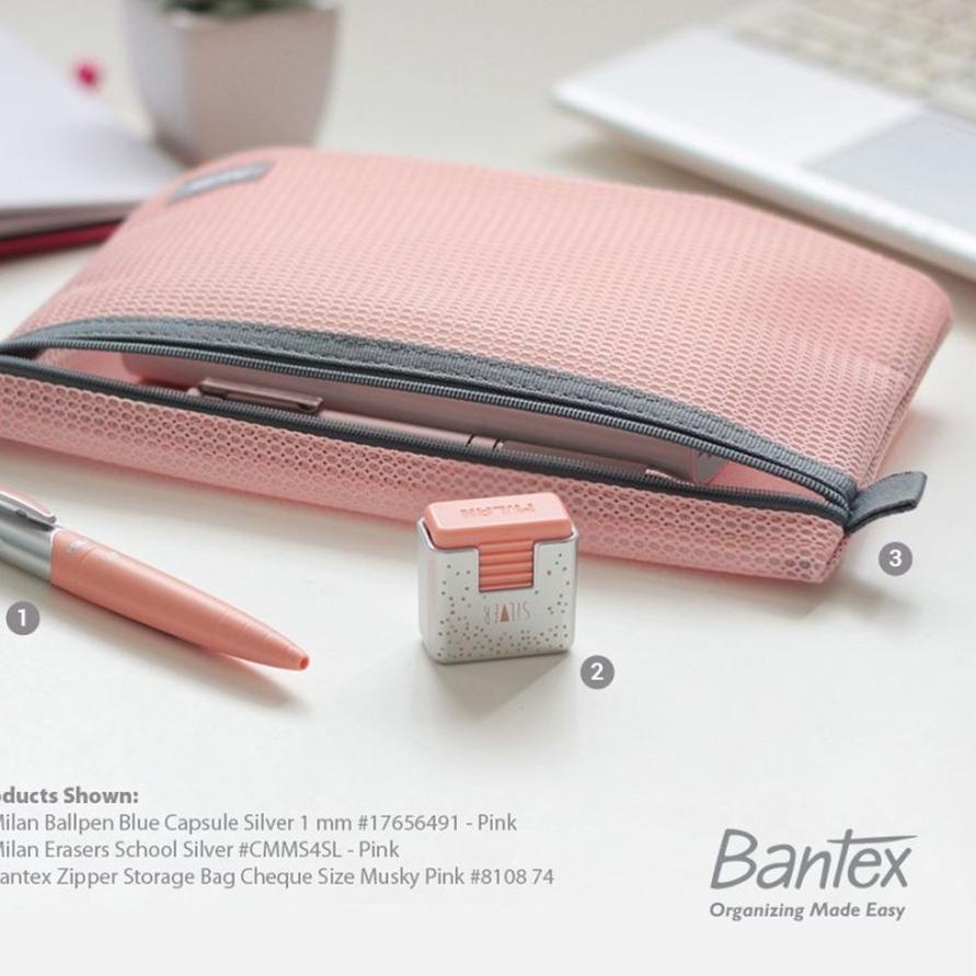 

BMS Surabaya Bantex Tempat Alat Tulis Zipper Storage Bag Pouch ,.