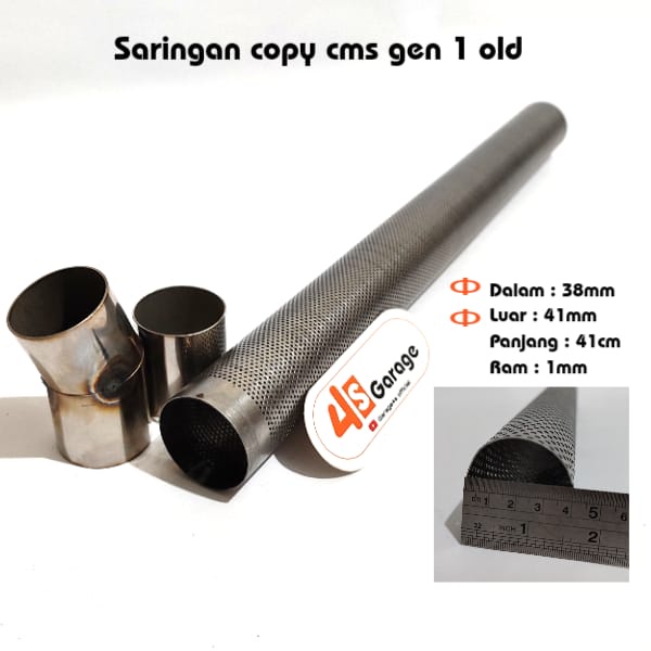 Saringan Knalpot Copy CMS GEN 1 Old 1mm VARIO PCX ADV NMAX Inlet 38mm Kenalpot Racing Bobokan Adem B