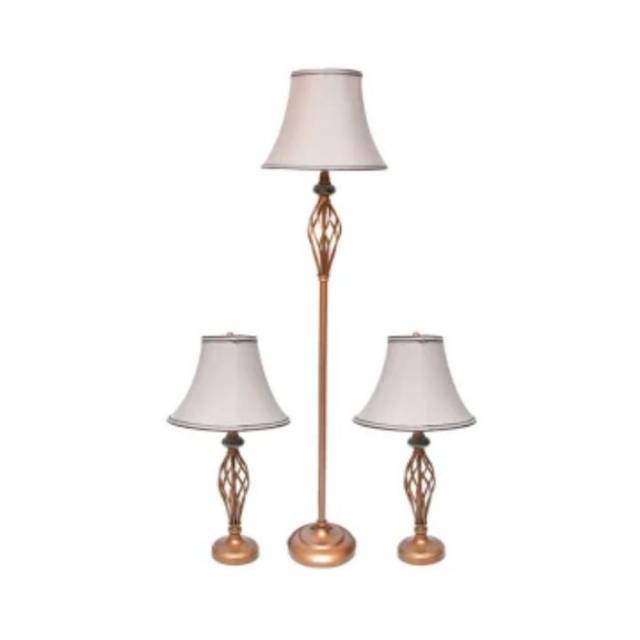 Eglare Set Lampu Hias Twist Marble 3 Pcs - Cokelat