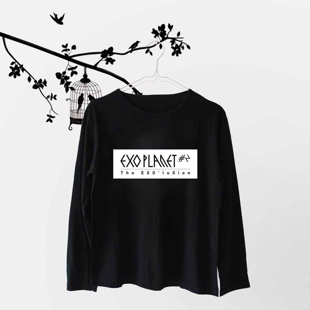 Tumblr Tee T shirt Kaos Wanita Lengan Panjang Exo Tumblr Tee T shirt Kaos Wanita Lengan Panjang Exo