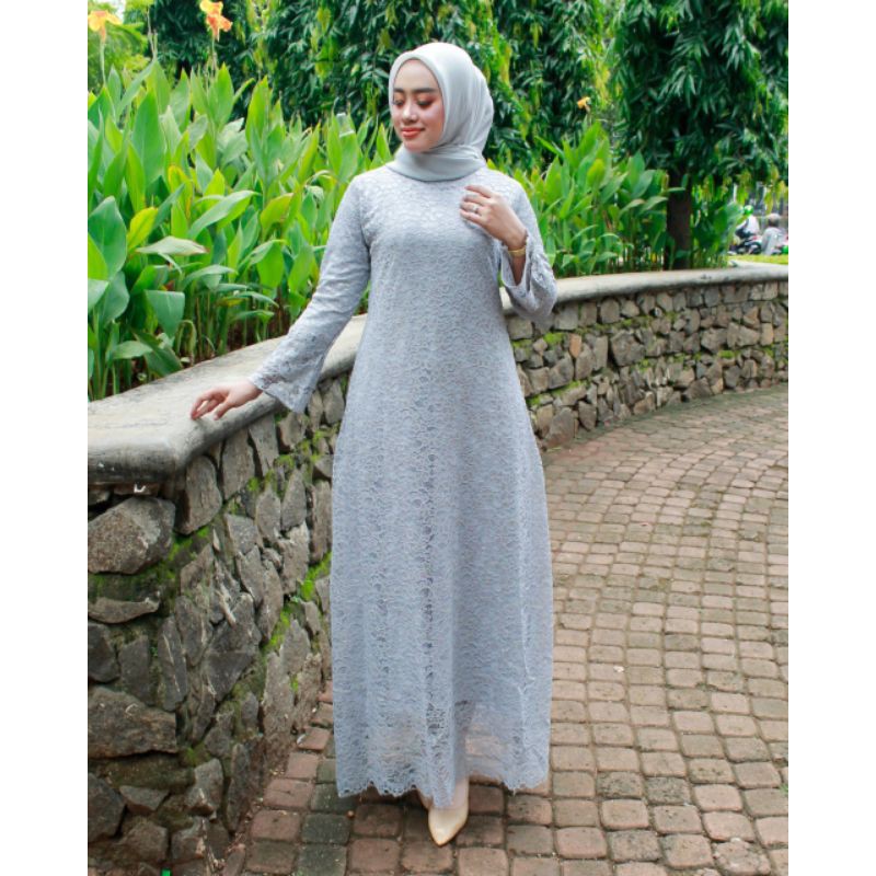 REALPICT GAMIS BRUKAT KAMILA/GAMIS PESTA/GAMIS MODERN