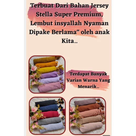 Pashminah Camila instan anak jersy/kerudung yg segi tiga instan anak jersy/pastan anak