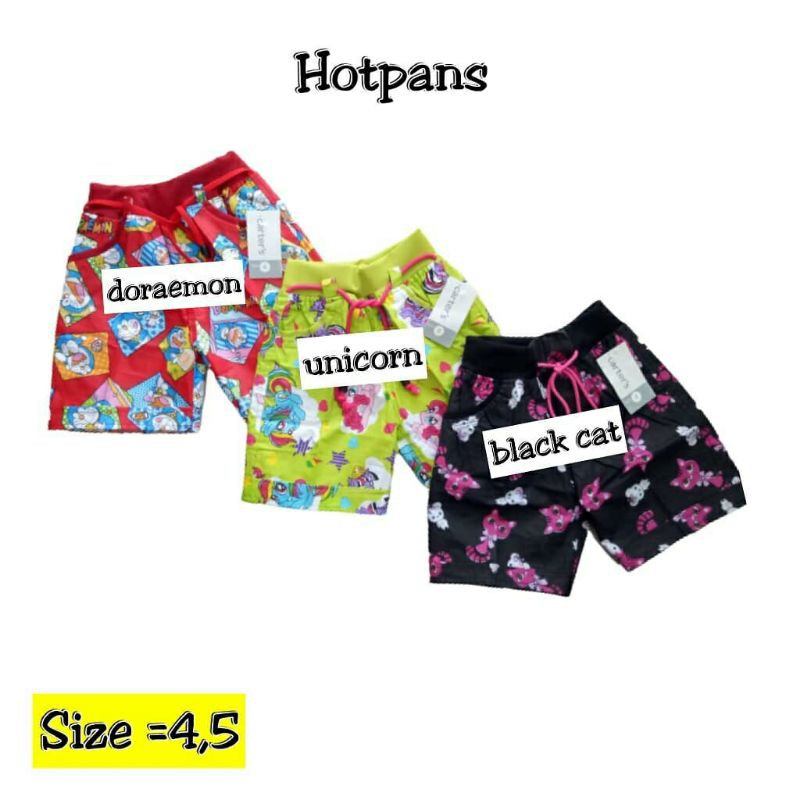 HOTPANTS Celana pendek candy pants 1-3 Tahun