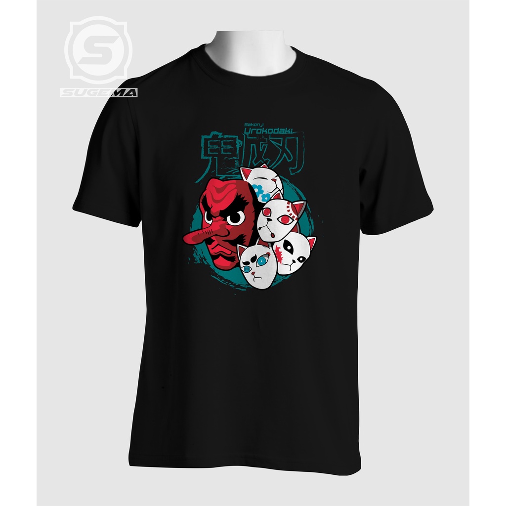 Kaos T-shirt Anime DEMON SLAYER Sakonji Urokodaki 01