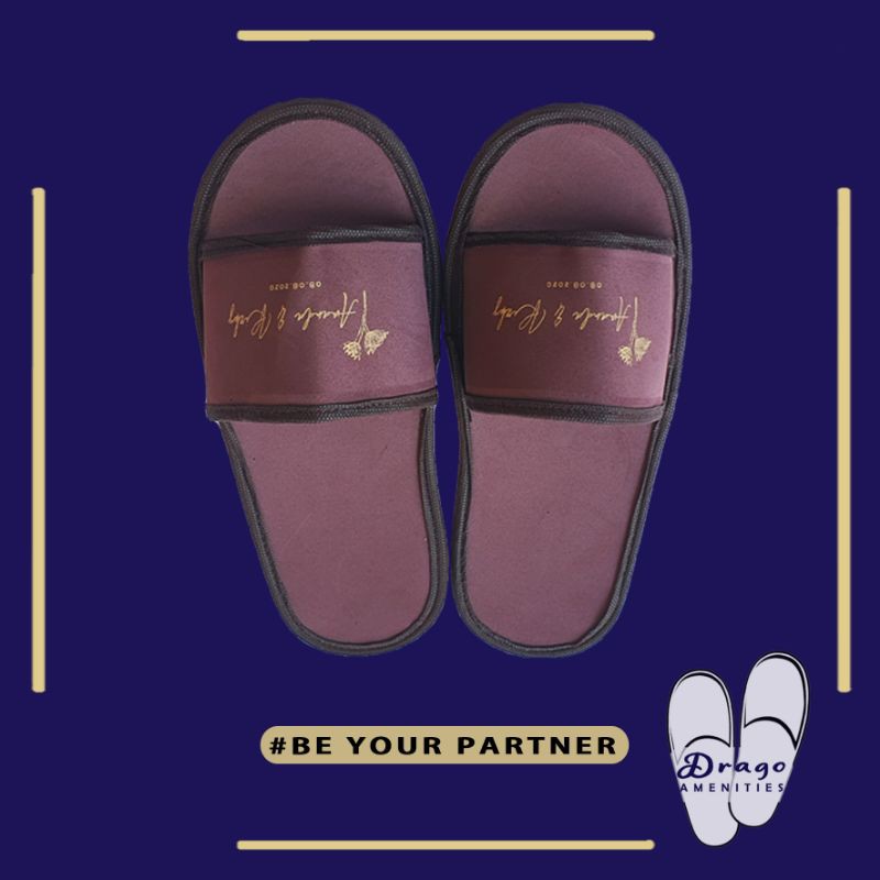 Sandal hotel 3mm 4 mm 4,5mm custom sablon logo tulisan murah spa sandal klinik souvenir