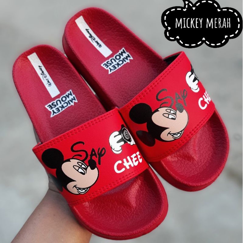 Sandal Slop Anak Kids Kartun Mickey Minnie X Disney