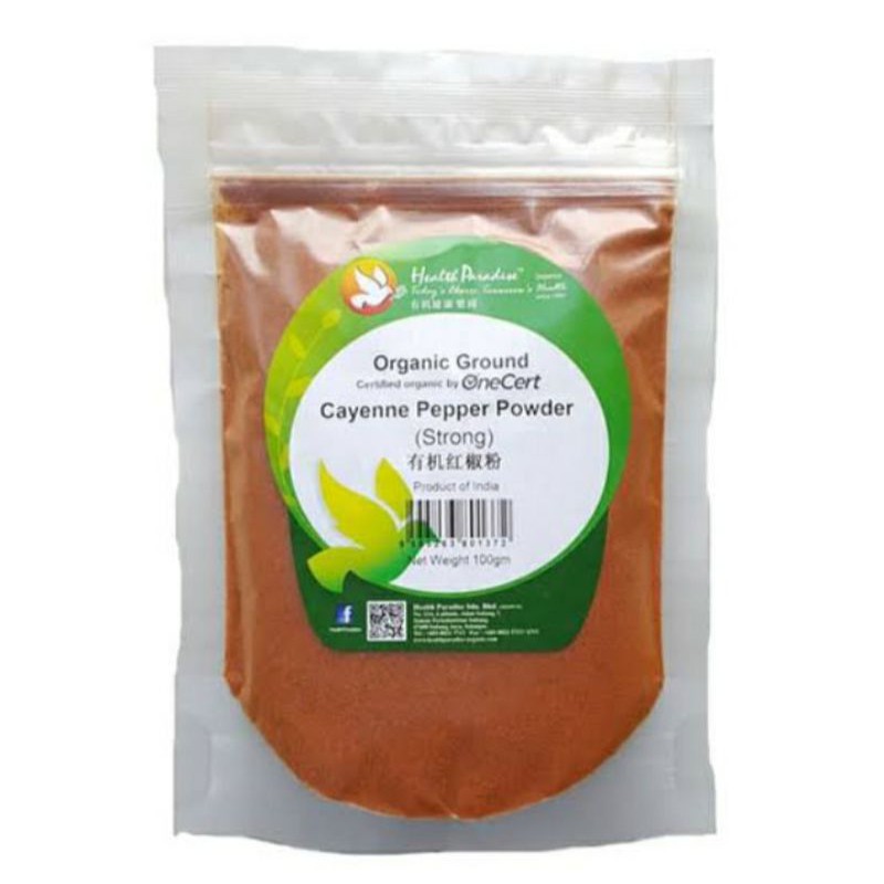 Health Paradise Organic Cayenne Pepper 100gr