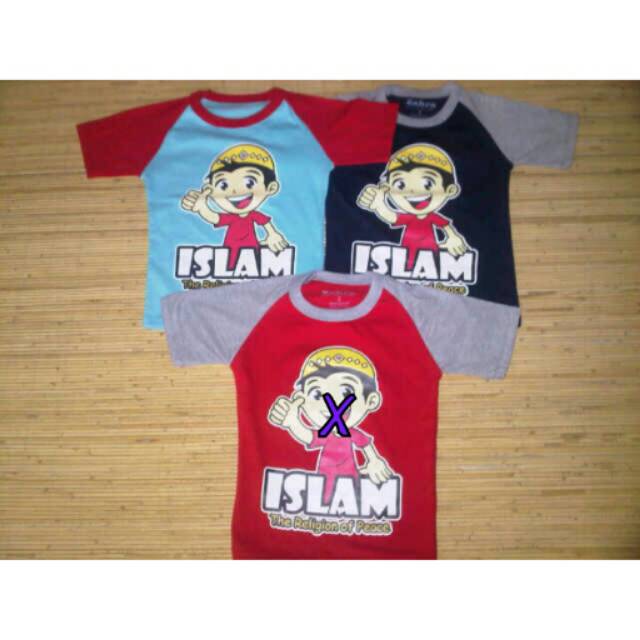 Kaos zahra lengan pendek "Islam the religion of peace"