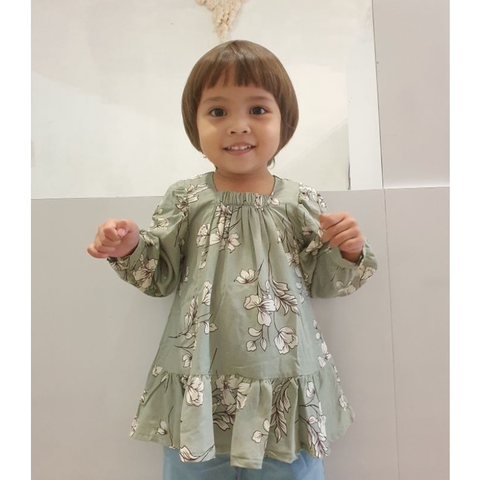 Atasan Anak Perempuan Lengan Panjang Korean Look 3-7 Tahun Laurakidshop