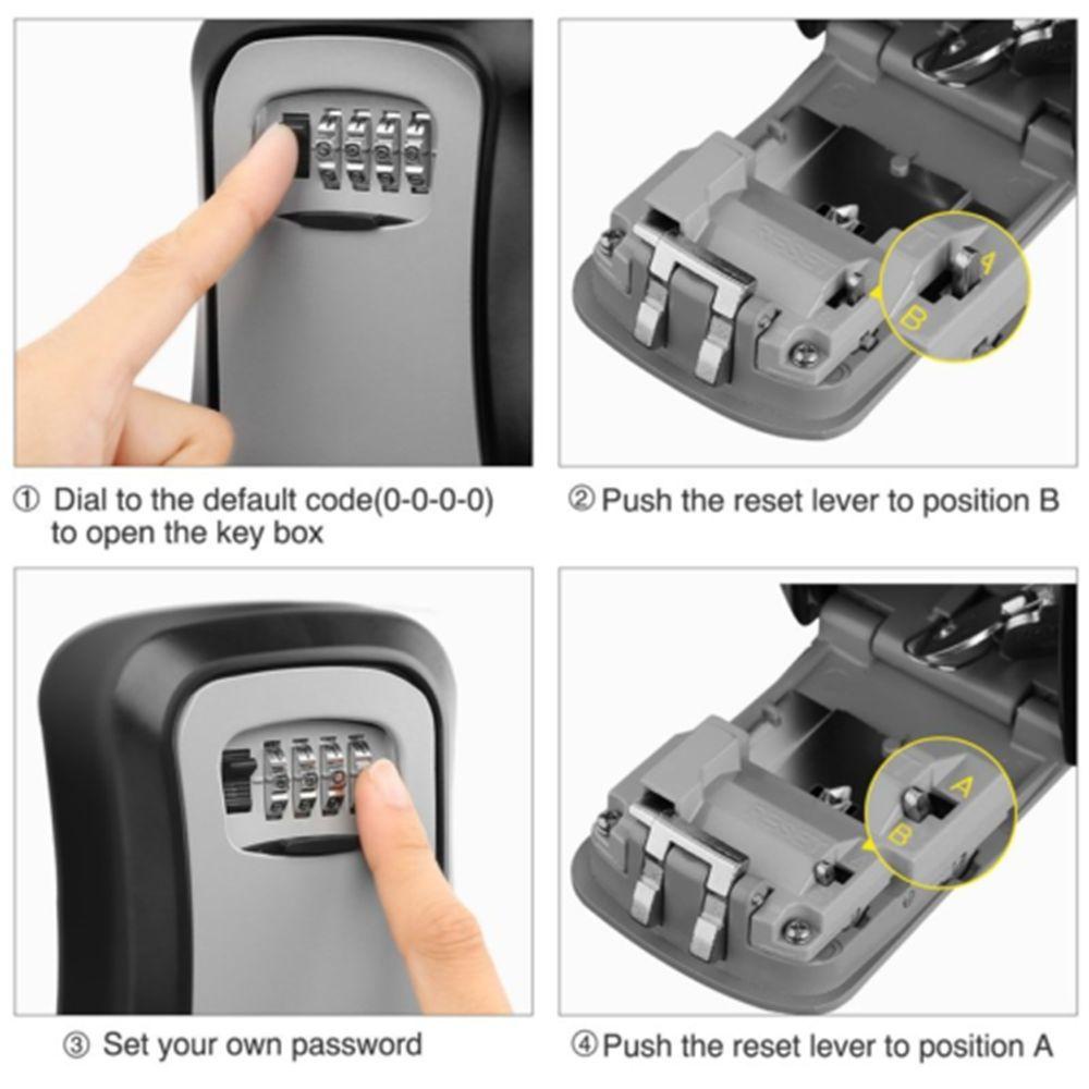 Wonder Key Box Weatherproof Wall Mounted 4 Digit Password Safe Boxs