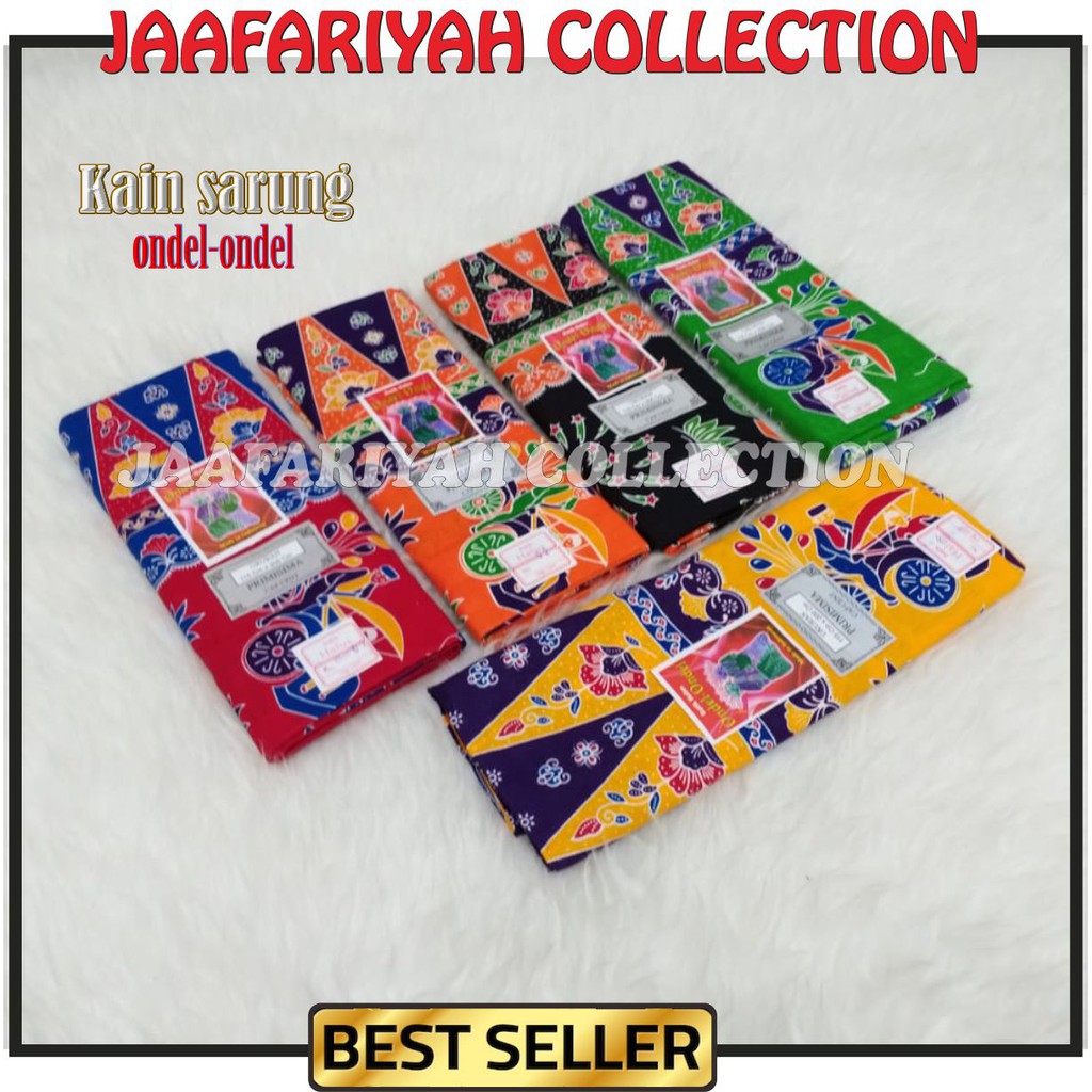 kain sarung batik/kain betawi motif ondel-ondel