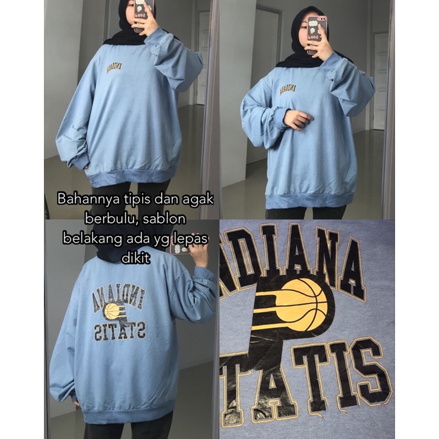 PART I SWEATER OVERSIZE/ CREWNECK THRIFT / PART 2 / SWEATER THRIFT / SWEATER OVERSIZE LENGAN BALON-Ld120 P70 tipis