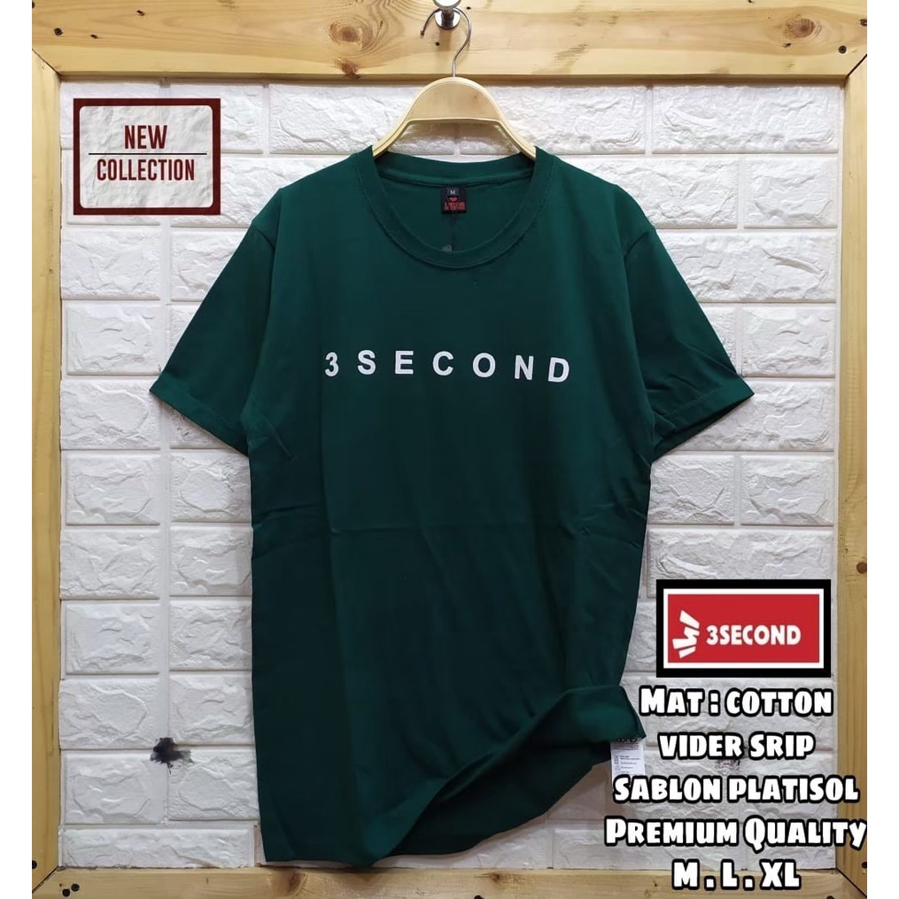 Kaos 3second kaos distro pria baju kaos pria original bm grlt 3second