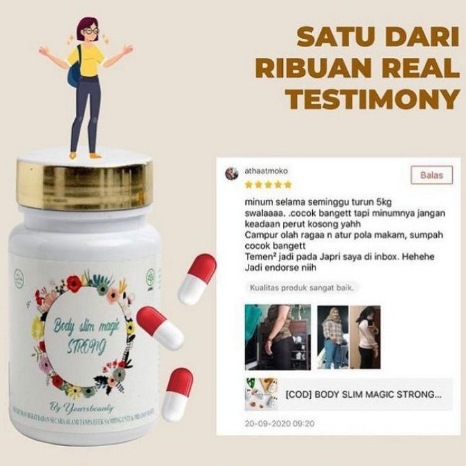 Body Slim Magic Strong Obat Pelangsing Herbal Asli Original 100%