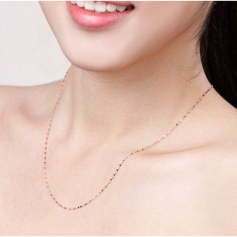 Kalung Titanium ulir gold dan rose gold N04112007