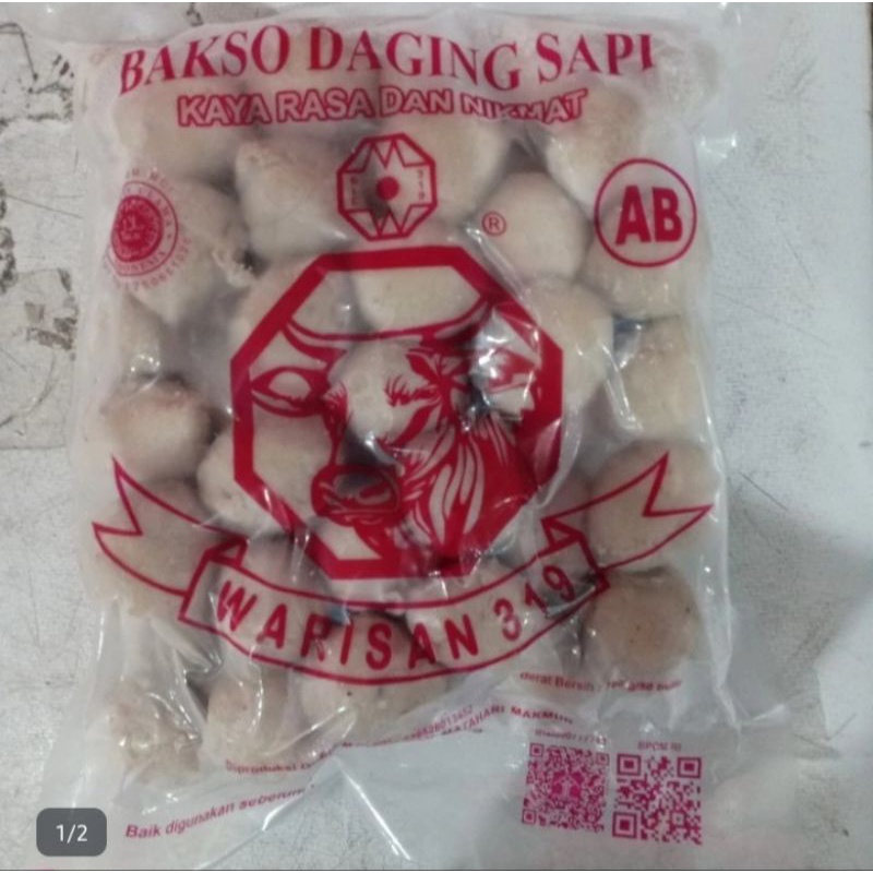

Bakso Sapi Warisan AB isi 50 Berat 700Gr