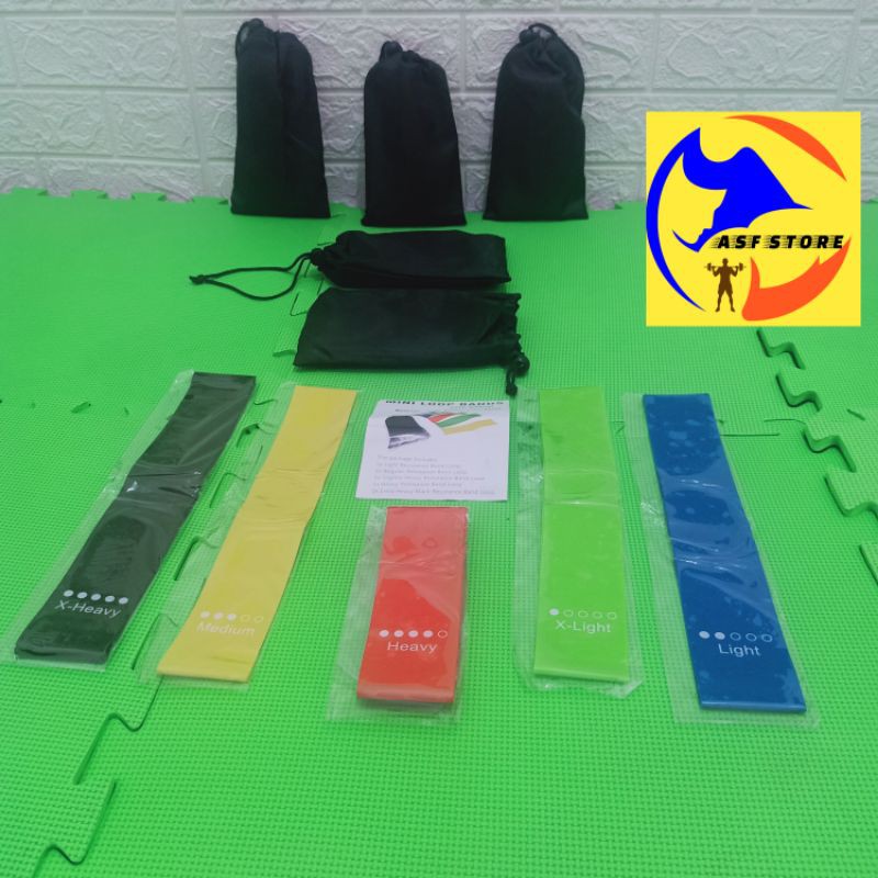 Loop resistance band 5 in 1 resistance band tali streaching