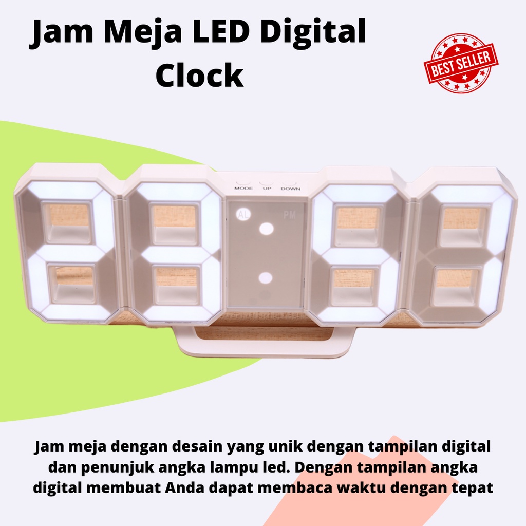 TERLARIS!!! Moseko Jam Meja LED Digital Clock