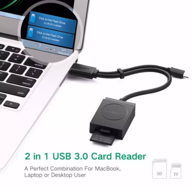 Ugreen Usb 3.0 Card Reader All in One for Micro Sd TF SDHC SDXC MMC it's