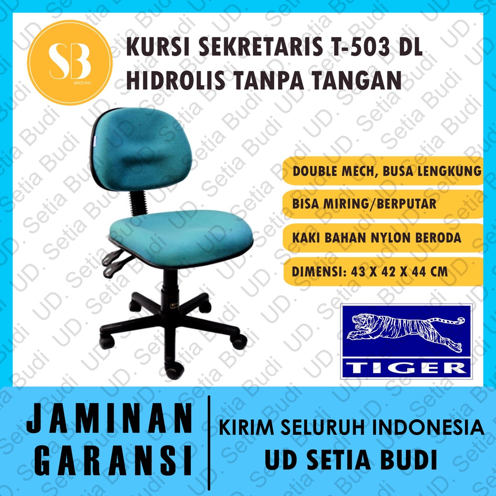 Kursi Kantor Sekretaris Tiger T-503 DL Hidrolis Double Mech