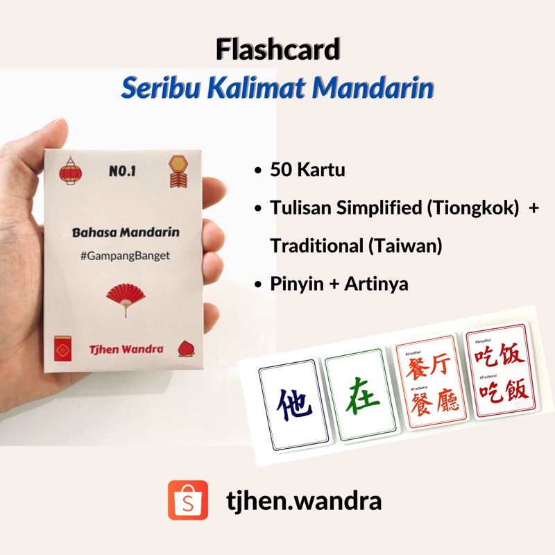 Flashcard No.1 Tjhen Wandra Belajar Bahasa Mandarin