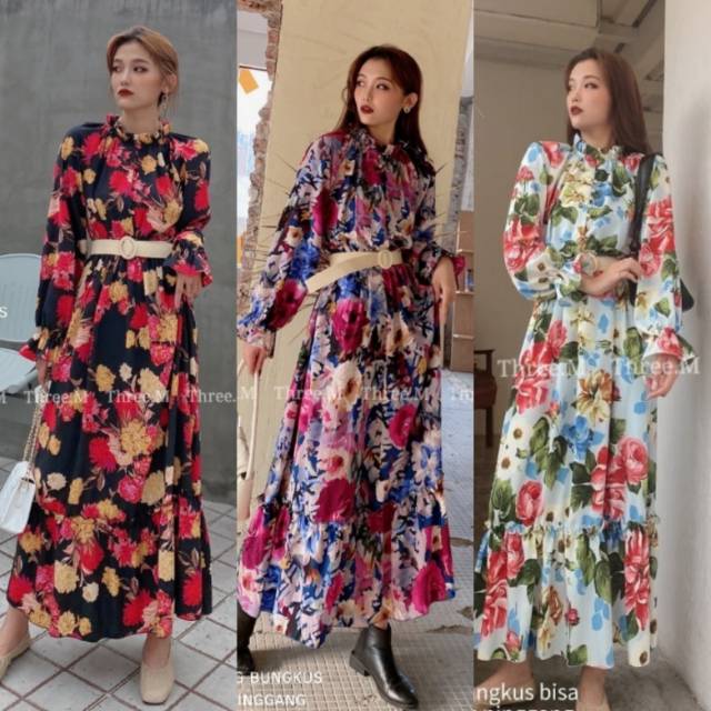 FASHION WANITA DRESS PEVITA GAMIS IMPORT KOREA
