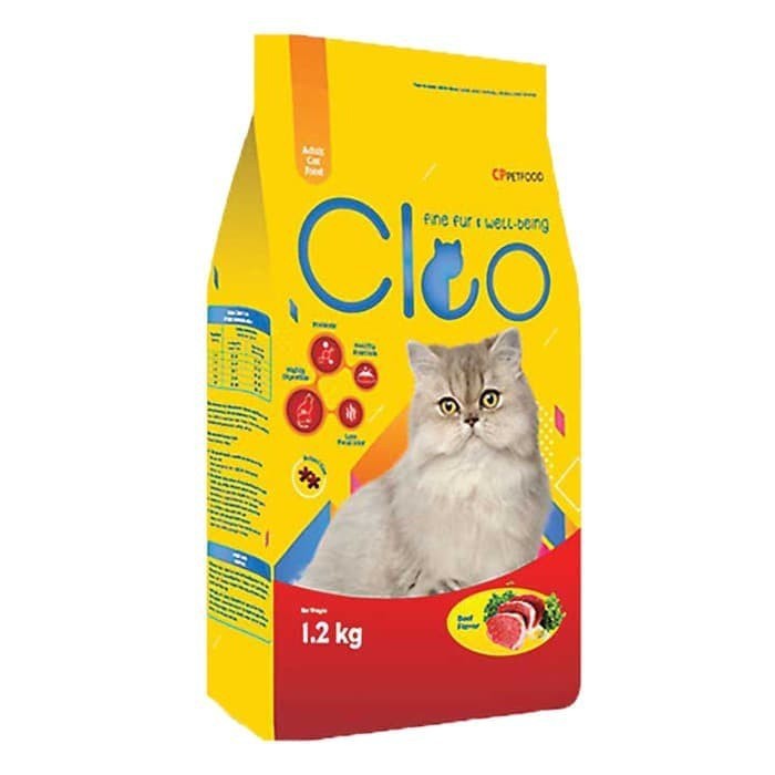 Cleo Beef Adult 1.2kg 1,2kg 1.2 1,2 kg Pakan Makanan Kucing Cat Food