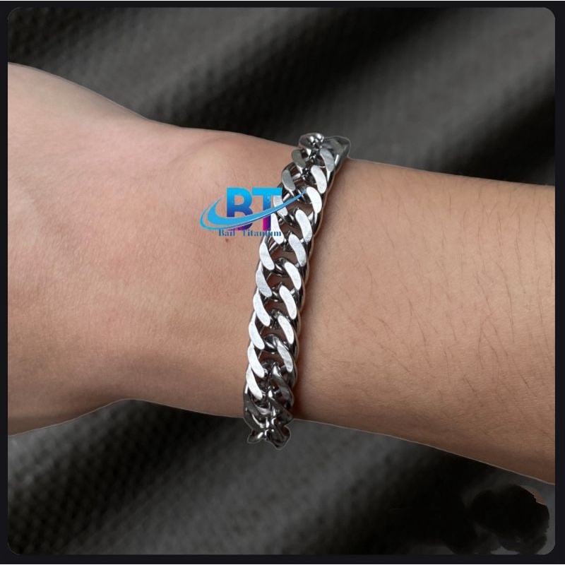 GELANG TANGAN TITANIUM ORYGINAL GELANG TANGAN PRIA ANTI KARAT