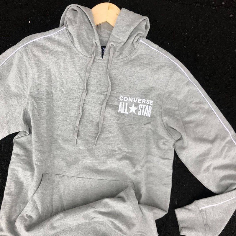 Hoodie Converse Logo Chevron Grey