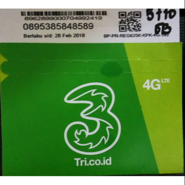 Kartu Tri Three AON 5GB + Bonus 10GB, Total 15GB Promo