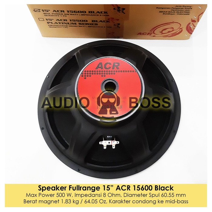 SPEAKER- SPEAKER 15 INCH ACR 15600 BLACK / SPEAKER 15" ACR 15600 -SPEAKER.