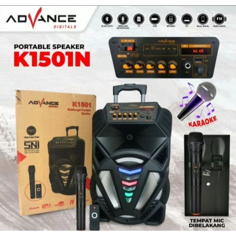 ADVANCE Speaker Aktif Portable 15 Inch K1501