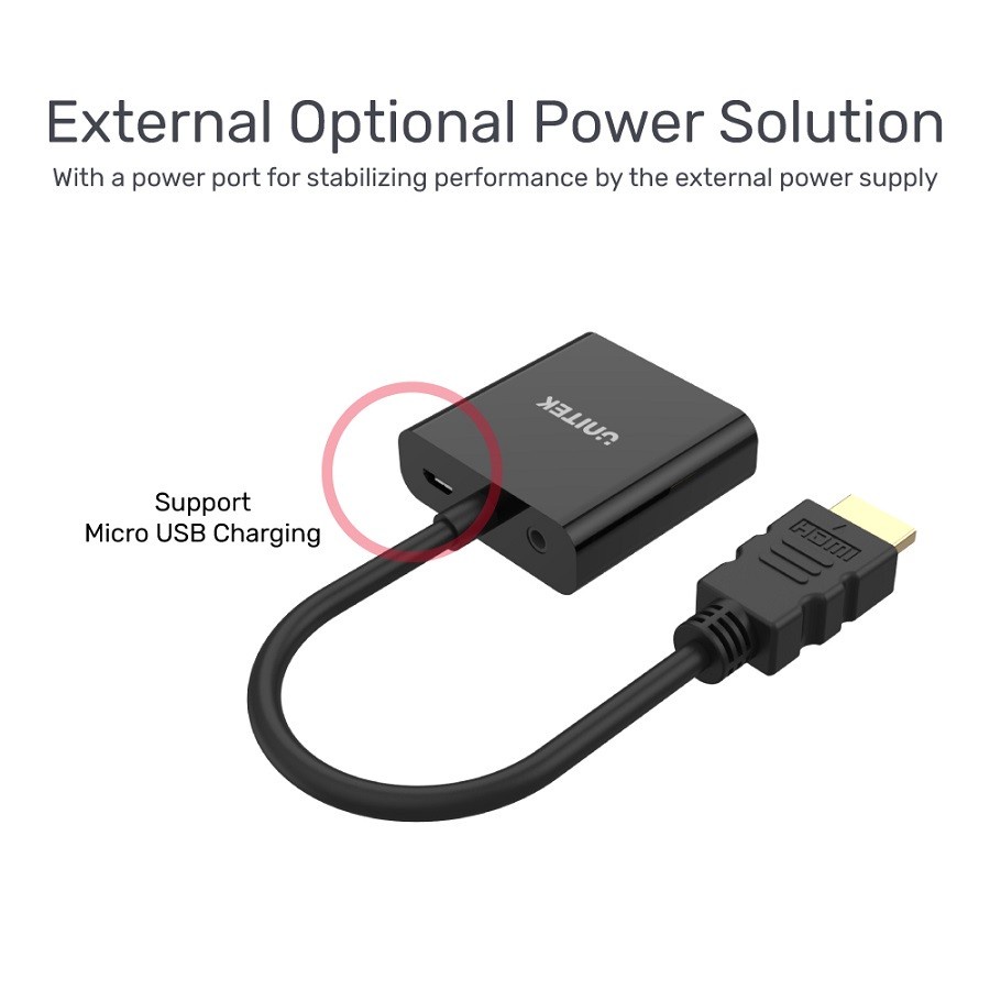 Unitek Y6333 HDMI to VGA with Audio Converter