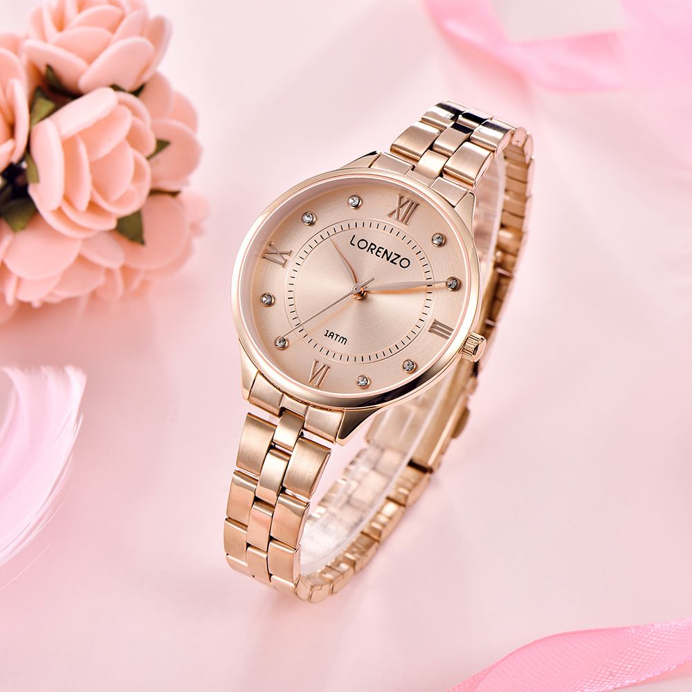 JAM TANGAN WANITA LORENZO TAHAN AIR TYPE R 7117/Jam Tangan Original Lorenzo R7117 Rantai Date On Water resist/JAM TANGAN LORENZO ORIGINAL TYPE R-7117 WANITA WATER RESISTANT