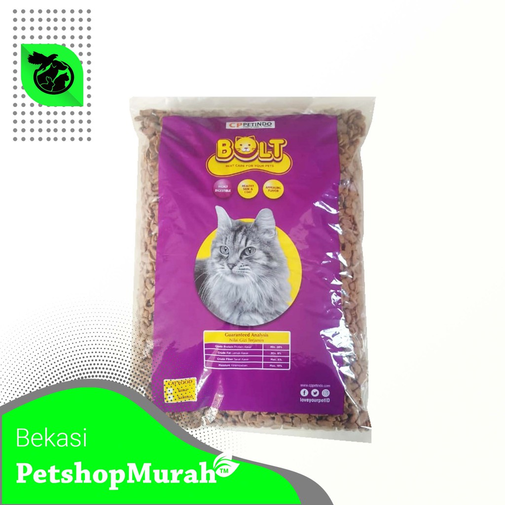 Makanan Kucing Bolt Repacking 1kg Cat Food Bolt Repack 1 kg Rasa Tuna