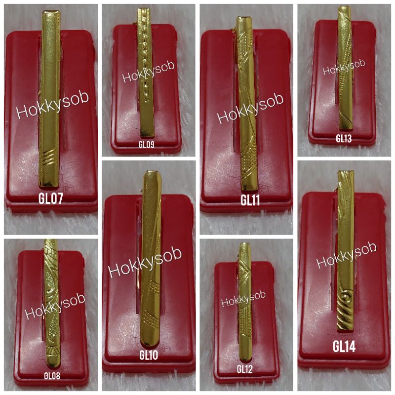 Klip dasi gold emas silver perak penjepit jepit dasi bahan bagus