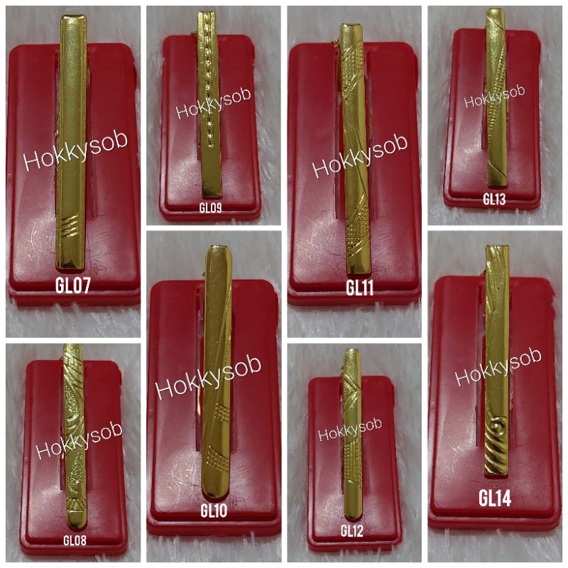 Klip dasi gold emas silver perak penjepit jepit dasi bahan bagus import