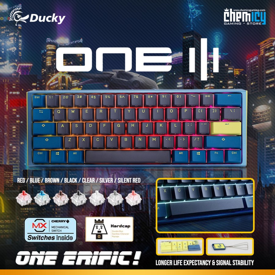 Ducky One 3 Mini DayBreak 60% Hotswap RGB Mechanical Gaming Keyboard