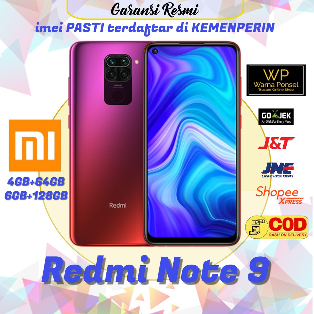 Redmi Note 9 4/64 6/128 GB Garansi Resmi | Shopee Indonesia