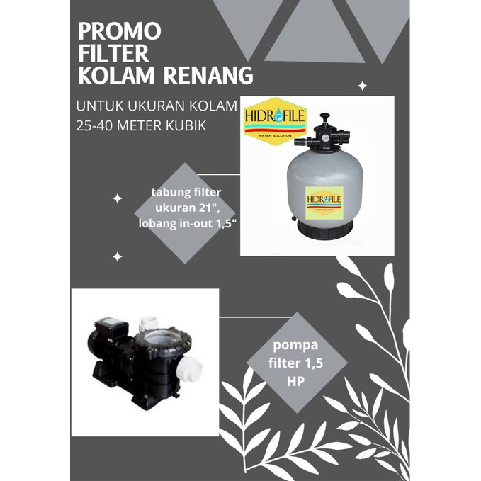 FILTER AIR KOLAM RENANG SEDANG