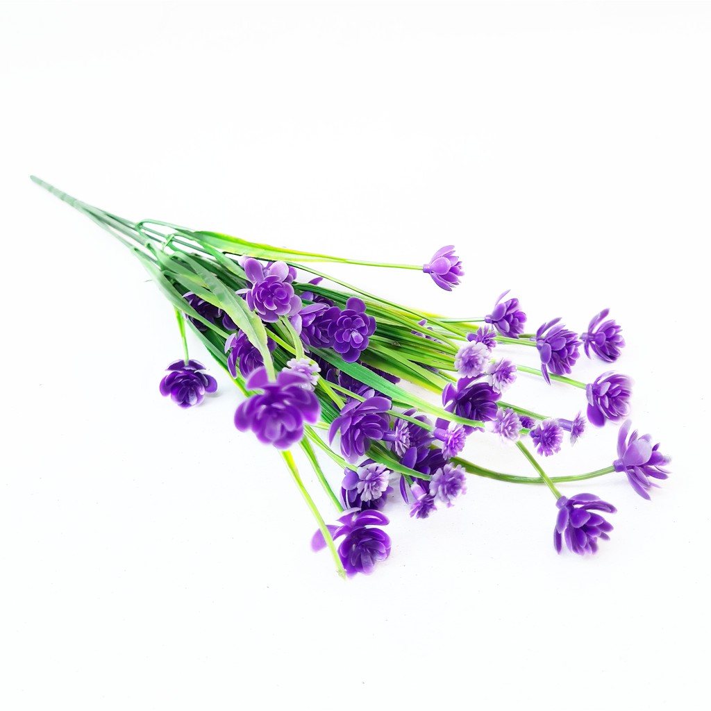 Bunga Plastik Lotus Artificial Pernak Pernik Interior Flower Dekorasi Meja - AF47-Ungu