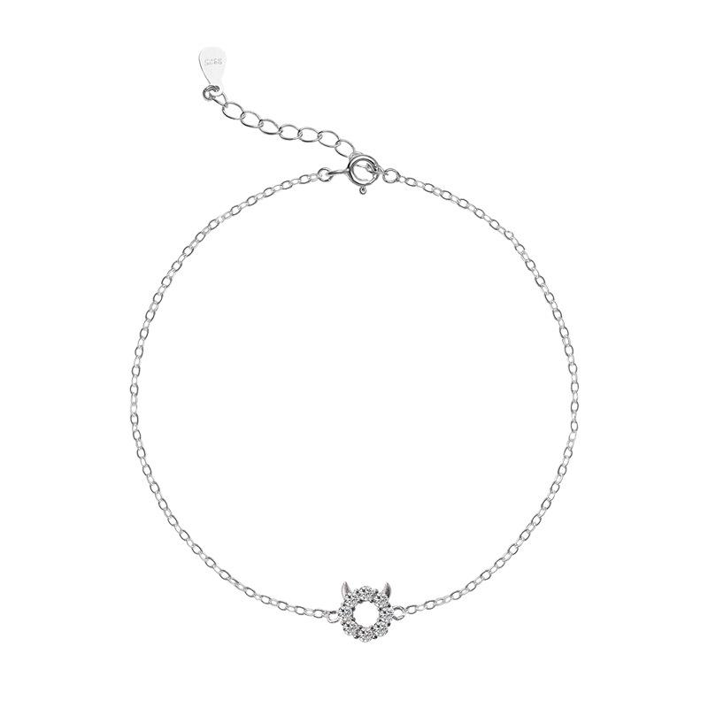 Gelang Tumpuk Bracelets Little Devil Silver Flash Drill 3A Gelang Tumpuk Bracelets Little Devil Silver Flash Drill 3A