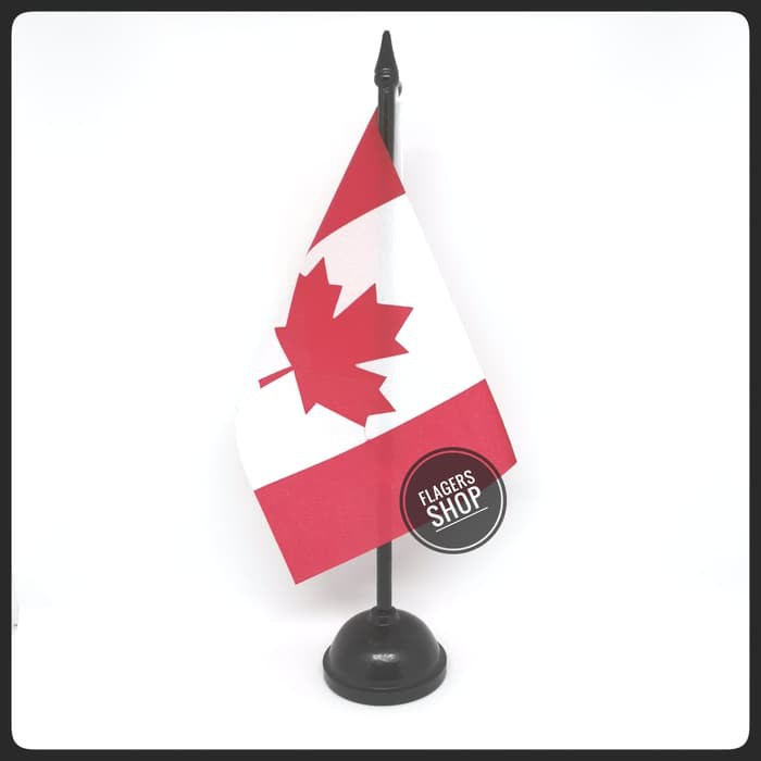 

Bendera Meja Kanada/Canada + Tiang Kayu