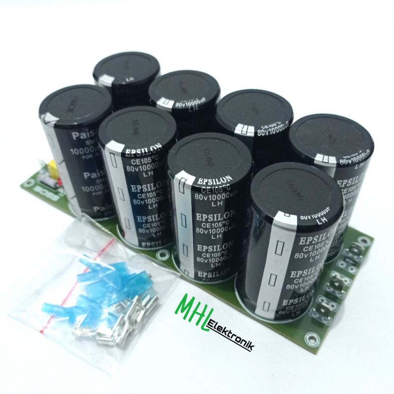Kit PSU 8 Elco Epsilon 10000uF 80V Original Plus Skun PCB