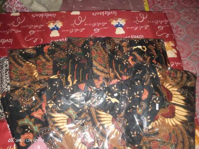 Batik Couple Keluarga Sania Ruffle Ori Ndoro Jowi Kupu Kuning